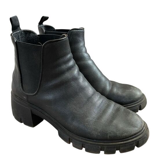 Steve Madden Lug Sole Leather Boots - Picture 1 of 7